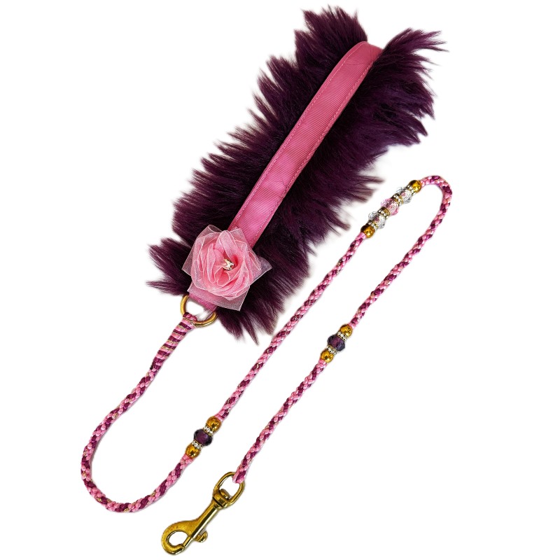 Trela rosa para cão